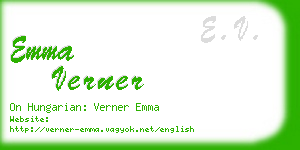 emma verner business card